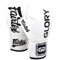 Fairtex BGVGL1 "Glory" Боксерские Перчатки Тайский Бокс Шнурки Белые