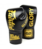 Fairtex BGVGL1 "Glory" Боксерские Перчатки Тайский Бокс Шнурки Черные
