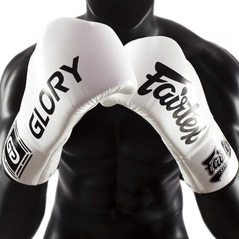 Fairtex BGVG1 "Glory" Боксерские Перчатки Тайский Бокс Липучка Белые