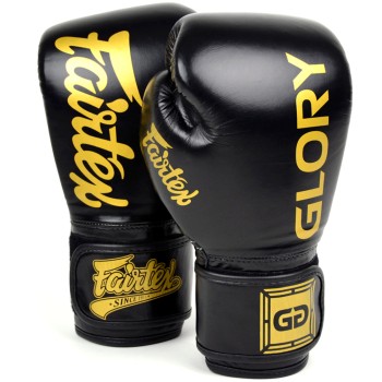 Fairtex BGVG1 "Glory" Боксерские Перчатки Тайский Бокс Липучка Черные