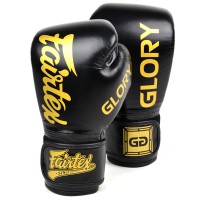 Fairtex BGVG1 "Glory" Боксерские Перчатки Тайский Бокс Липучка Черные