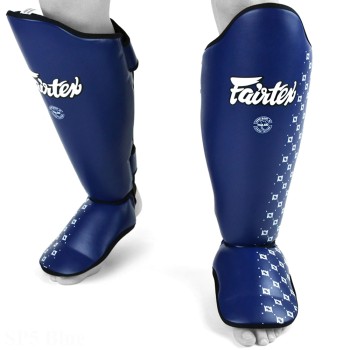 Детская Защита Голени и Стопы Fairtex SP5 Тайский Бокс Синяя