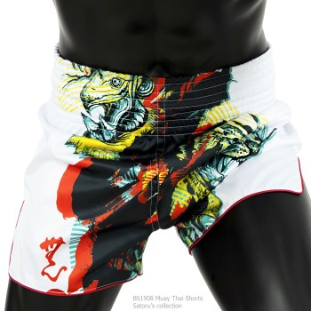 Fairtex BS1908 Шорты Тайский Бокс "Satorus" White