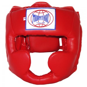 "Muay Thai" Шлем Боксерский Тайский Бокс Красный