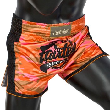Fairtex BS1711 Шорты Тайский Бокс "Slim" Orange Camo