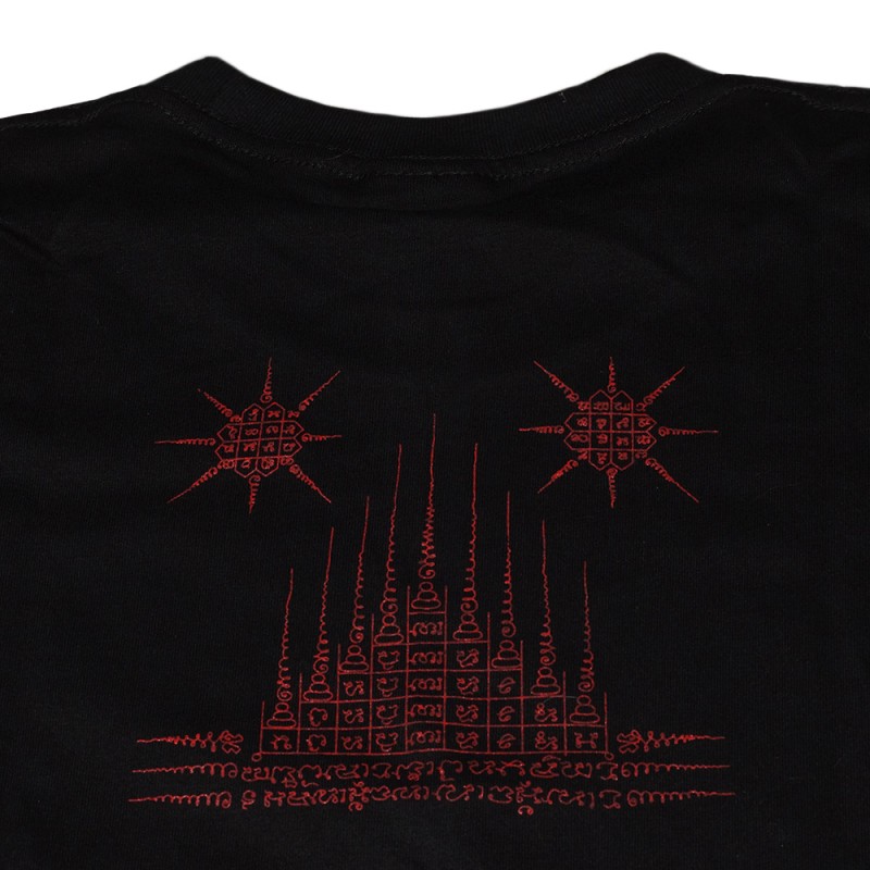 ФУТБОЛКА ТАЙСКАЯ ХЛОПОК SAK YANT 2 TIGERS РЕЗИНОВЫЙ ПРИНТ