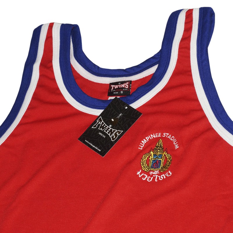 Twins Special TSL1 Майка Тайский бокс Стадион Лумпини Lumpinee Красная