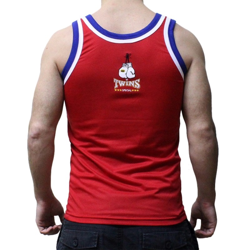 Twins Special TSL1 Майка Тайский бокс Стадион Лумпини Lumpinee Красная