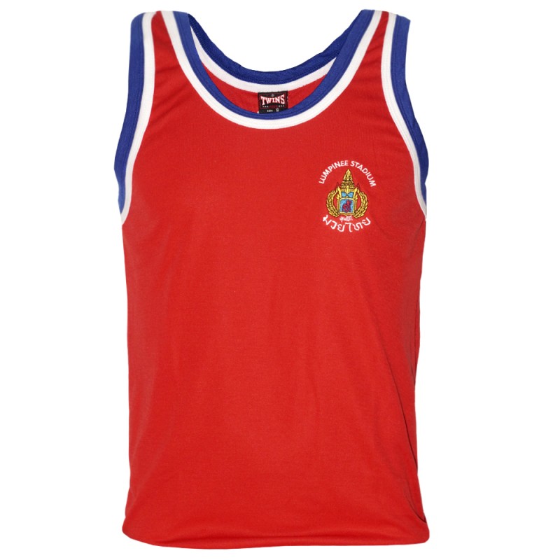 Twins Special TSL1 Майка Тайский бокс Стадион Лумпини Lumpinee Красная