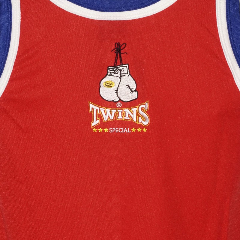 Twins Special TSL1 Майка Тайский бокс Стадион Лумпини Lumpinee Красная