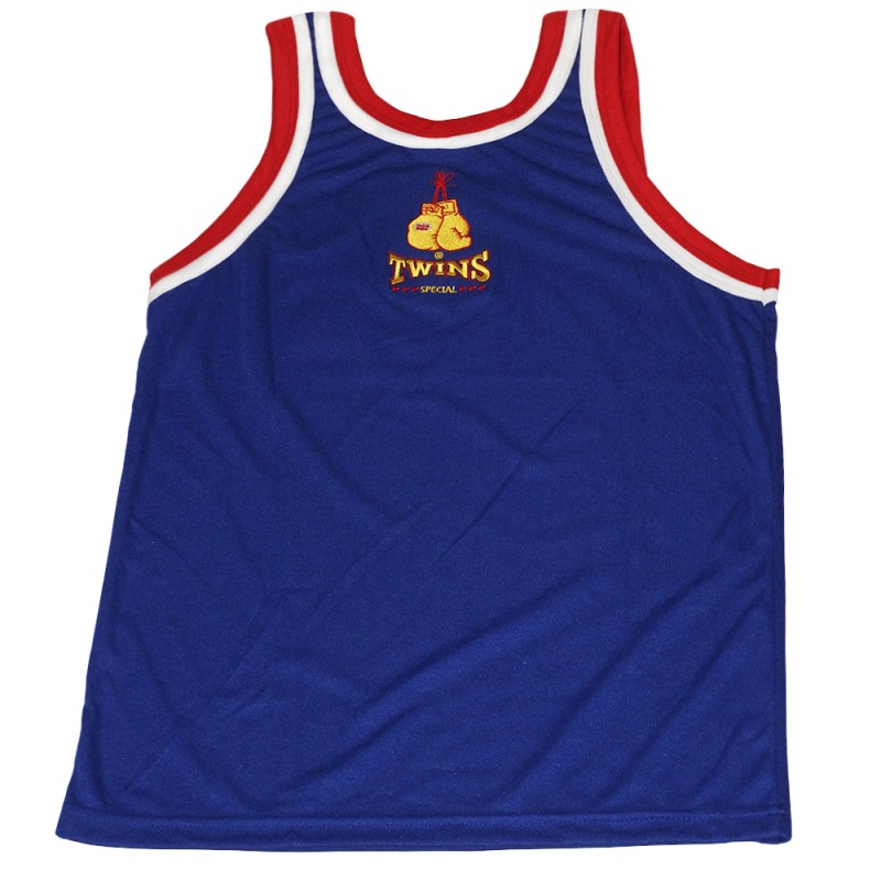 Twins Special TSL1 Майка Тайский бокс Стадион Лумпини Lumpinee Синяя