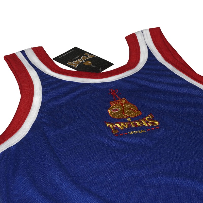 Twins Special TSL1 Майка Тайский бокс Стадион Лумпини Lumpinee Синяя