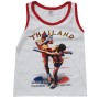Детская Майка Тайский Бокс Тренировочная Хлопок "Classic Muay Thai" White Red 03