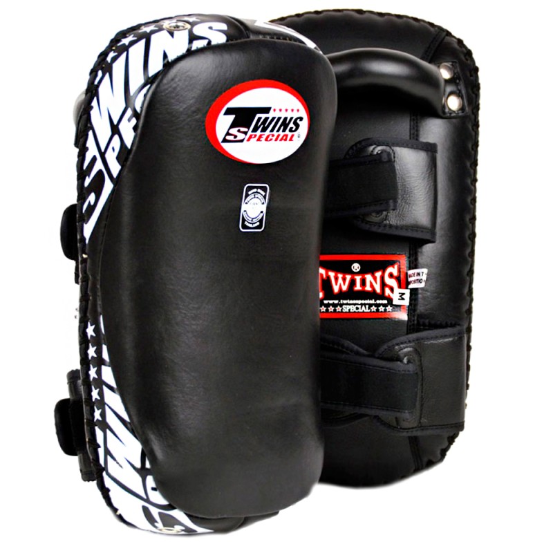 Twins Special KPL10 Тайские Пады Гнутые Липучка Тайский Бокс Черный
