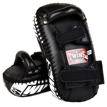 Twins Special KPL10 Тайские Пады Гнутые Липучка Тайский Бокс Черный