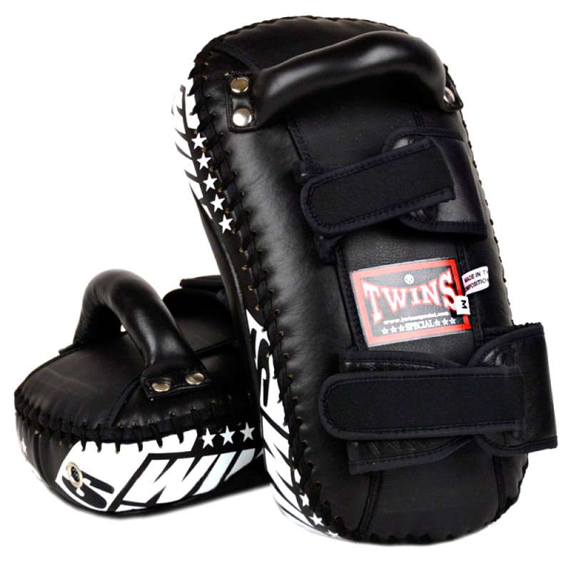 Twins Special KPL10 Тайские Пады Гнутые Липучка Тайский Бокс Черный