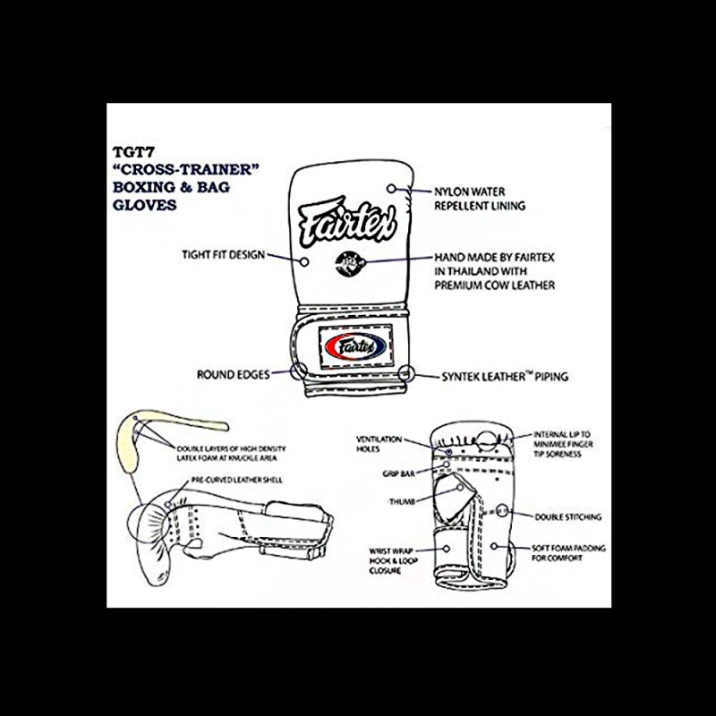 Fairtex TGO3 Снарядные Перчатки Открытый Большой Палец Белые	