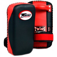 Twins Special KPL14 Тайские Пады Гнутые Липучка Тайский Бокс Черно-Красные