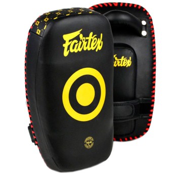 Fairtex KPLC6 Пады Тайский Бокс "Small Microfiber Curved Kick Pads" Облегченные Микрофибра