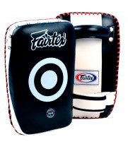 FAIRTEX KPLC1 ПАДЫ ТАЙСКИЕ SMALL CURVED KICK PADS ЧЕРНО БЕЛЫЕ