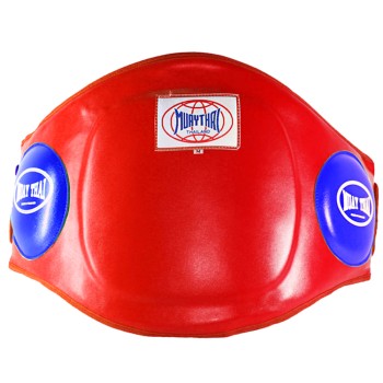 "Muay Thai" Пояс Тренера Тайский Бокс Липучка Красный