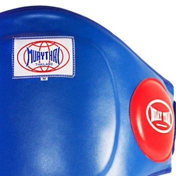 "Muay Thai"  Пояс Тренера Тайский Бокс Липучка Синий