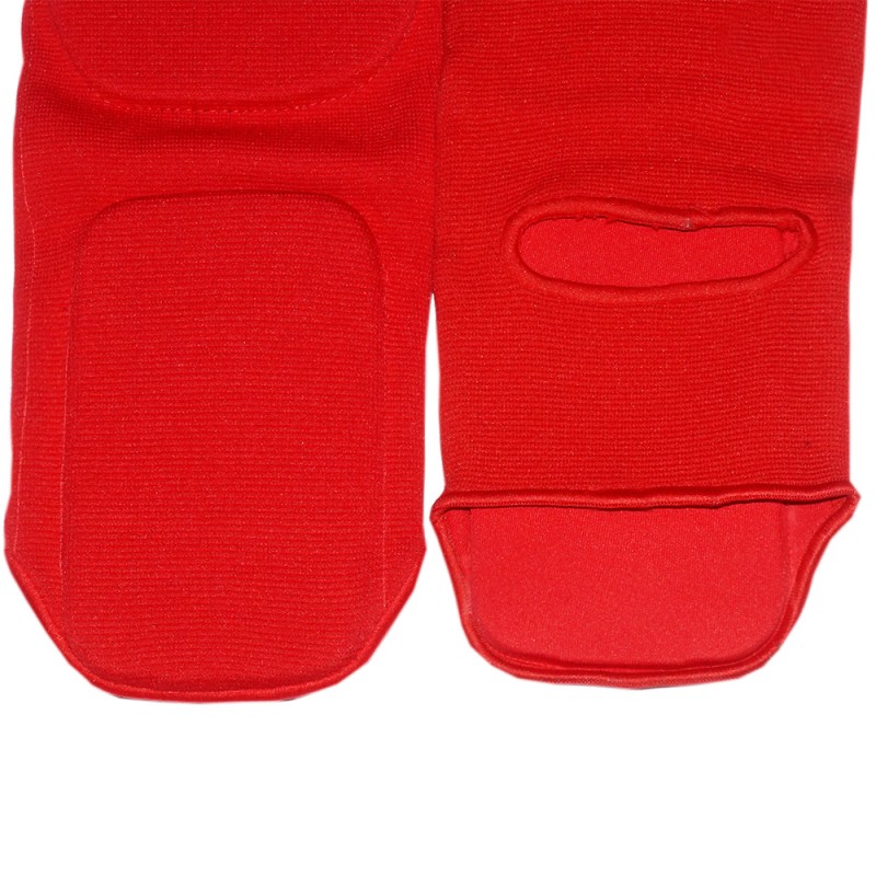 "Muay Thai" Защита Голени Эластичный Хлопок Тайский Бокс Красный