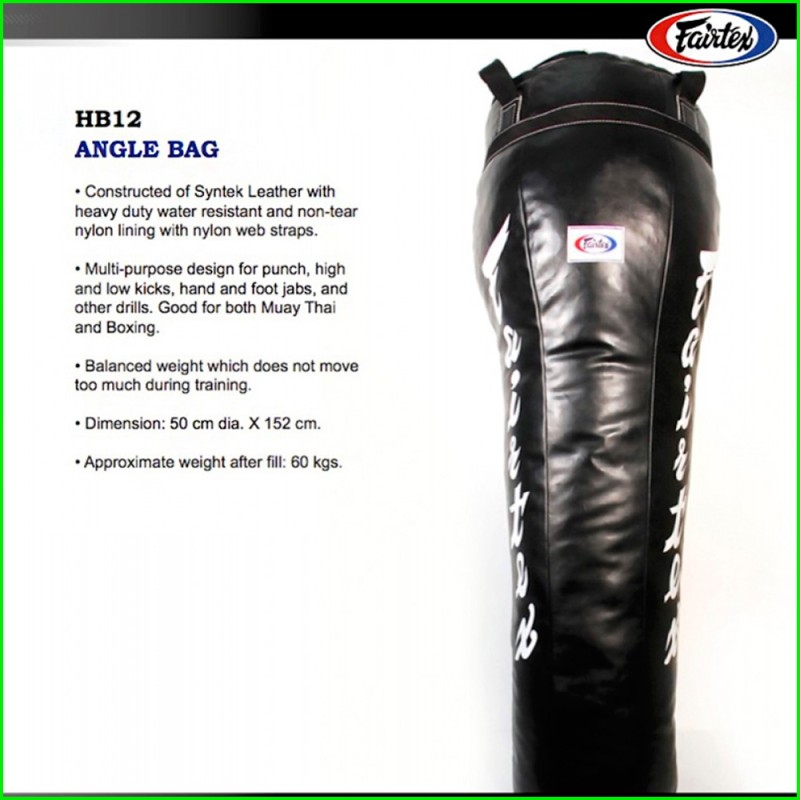 Fairtex HB12 Мешок Боксерский "Angle Bag" Тайский Бокс Черный