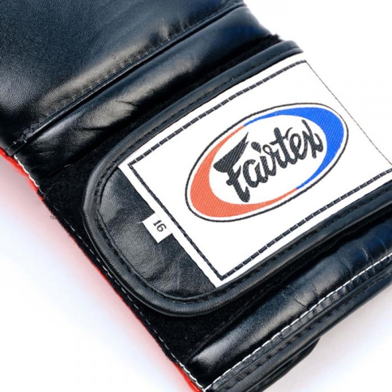 Fairtex BGV9 Боксерские Перчатки Мексиканский Стиль "Heavy Hitter's" Черно-Красные