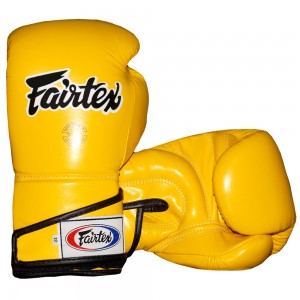 Fairtex BGV6 Боксерские Перчатки Тайский Бокс "Stylish Angular Sparring" Желтые