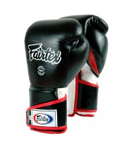 Fairtex BGV6 Боксерские Перчатки Тайский Бокс "Stylish Angular Sparring" Черно-Красно-Белые