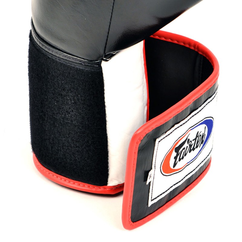Fairtex BGV5 Боксерские Перчатки Тайский Бокс "Super Sparring" Черно-Бело-Красные