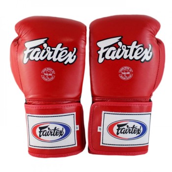 Fairtex BGV5 Боксерские Перчатки Тайский Бокс "Super Sparring" Красно-Черные