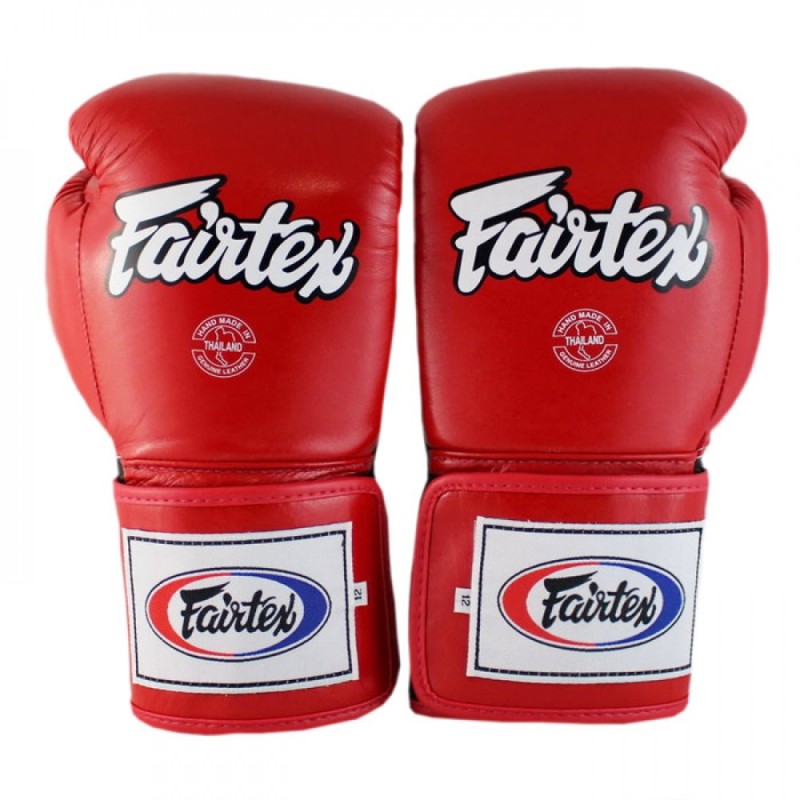 Fairtex BGV5 Боксерские Перчатки Тайский Бокс "Super Sparring" Красно-Черные