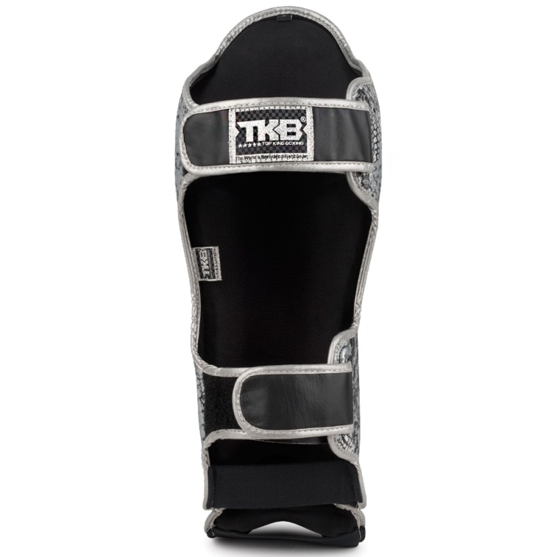 Top King TKSGSS-02 Защита Голени Тайский Бокс "Super Snake" Серебро (Черное)