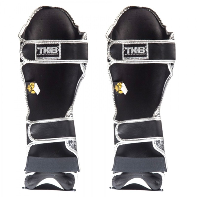 Top King TKSGSS-02 Защита Голени Тайский Бокс "Super Snake" Серебро (Черное)