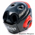 Fairtex HG13 Боксерский Шлем Тайский Бокс "Diagonal Vision Sparring" Черно-Красный