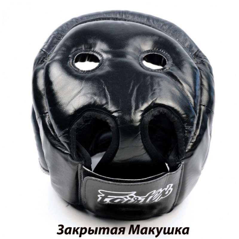Fairtex HG13 Боксерский Шлем Тайский Бокс "Diagonal Vision Sparring" Черно-Синий