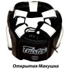 Fairtex HG13 Боксерский Шлем Тайский Бокс "Diagonal Vision Sparring" Черно-Белый