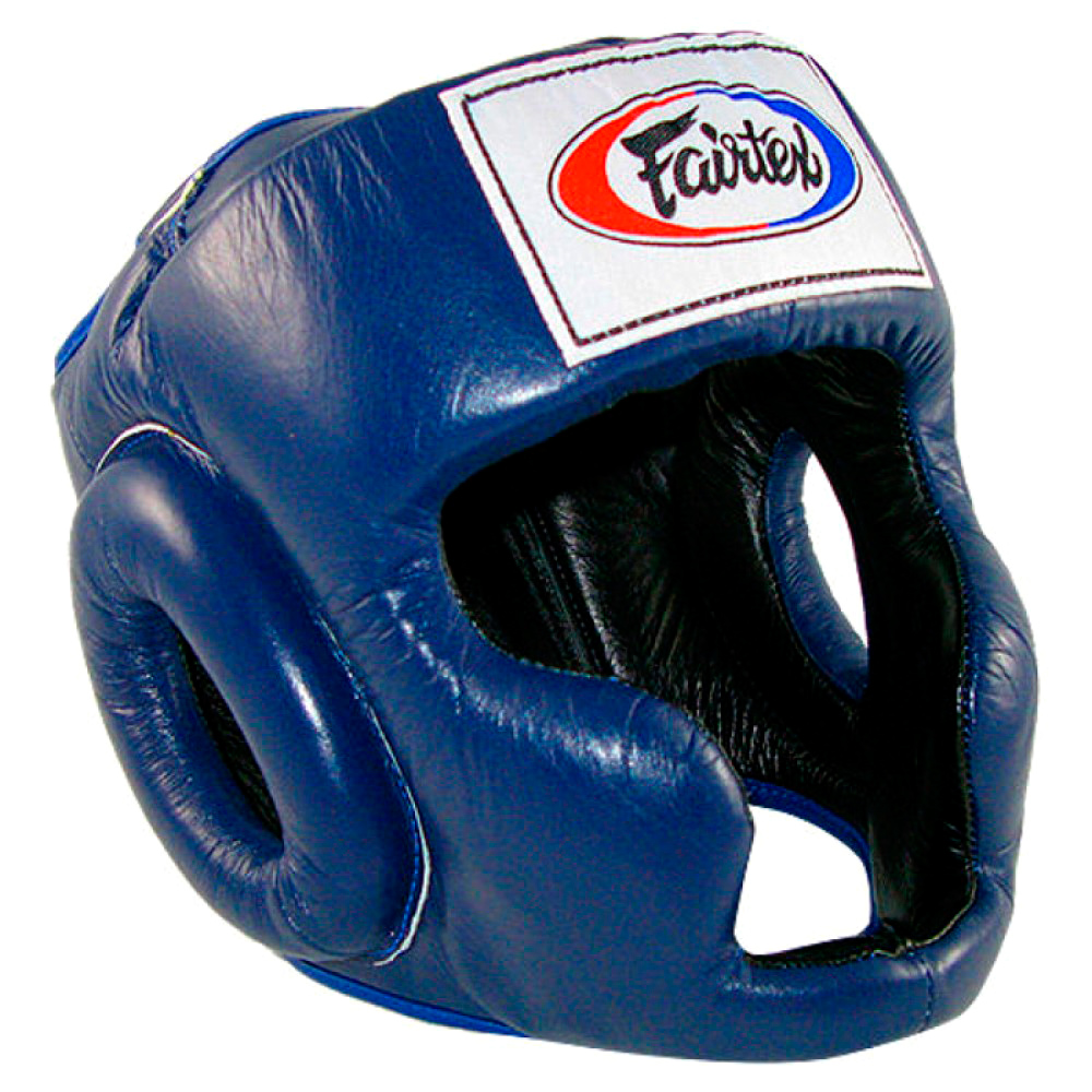 Fairtex HG3 Боксерский Шлем Тайский Бокс "Full Coverage Style" Синий