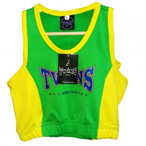 ТОПИК TWINS SPECIAL ЖЕНСКИЙ ТАЙСКИЙ БОКС GREEN РАЗМЕР S