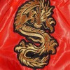 Детские Шорты Тайский Бокс "Thaiboxing" Дракон Красные с Золотом