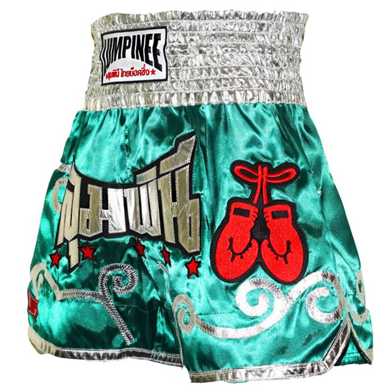 Lumpinee Тайские Шорты Лумпини "Boxing Gloves" Серые