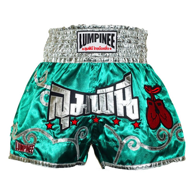 Lumpinee Тайские Шорты Лумпини "Boxing Gloves" Серые