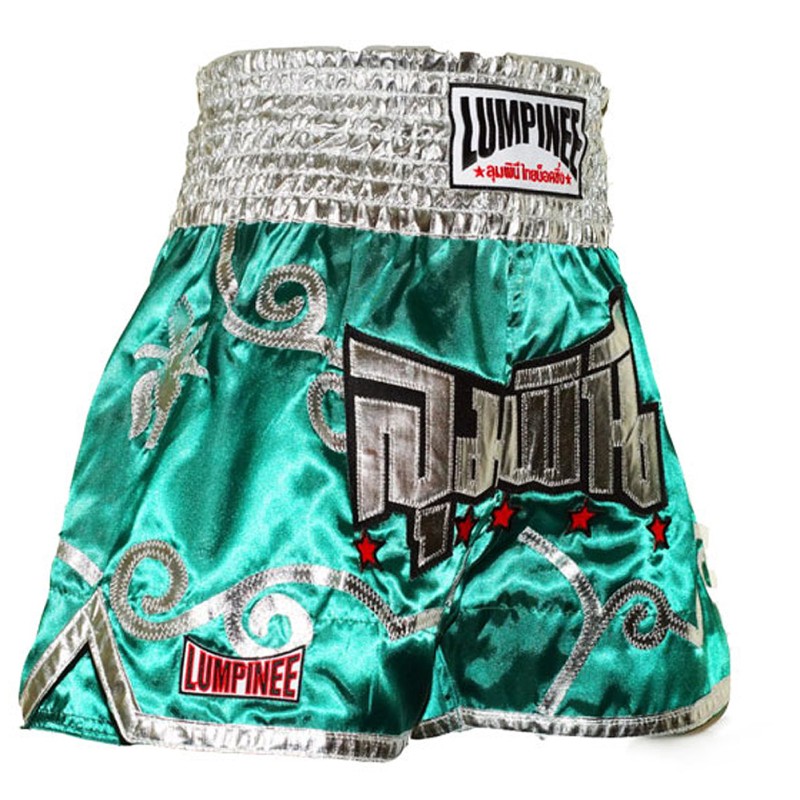 Lumpinee Тайские Шорты Лумпини "Boxing Gloves" Серые