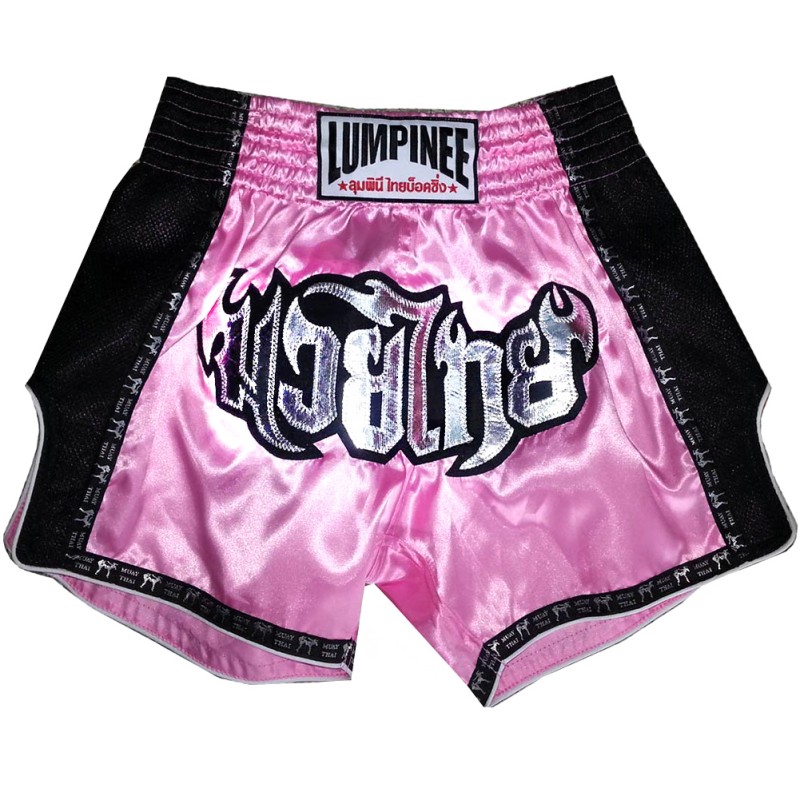 Lumpinee LUM-17 Тайские Шорты Лумпини Ретро Розовые
