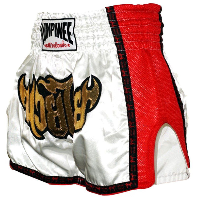 Lumpinee LUM-17 Тайские Шорты Лумпини Ретро Белые