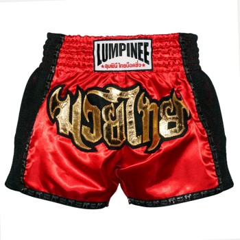 Lumpinee LUM-17 Тайские Шорты Лумпини Ретро Красные