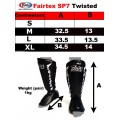 Защита голени стопы кикбоксинга Fairtex SP7 Twister Черная