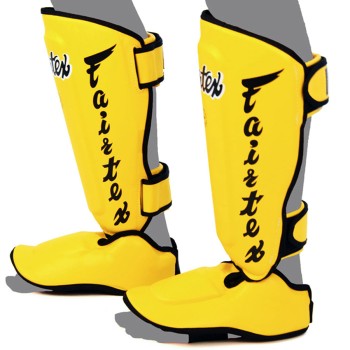 Fairtex SP7 Защита Голени "Twister Detachable In-Step" Разборная Желтый